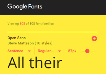 设计师需要知道的Google 800款免费英文字体！